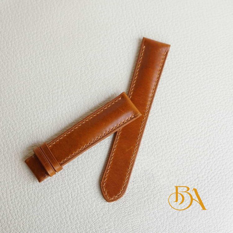 Dây đồng hồ da bò Pullup nhập khẩu, dây da bò Handmade màu vàng bò CO108