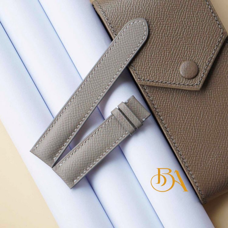 Dây đồng hồ da Epsom màu xám ghi