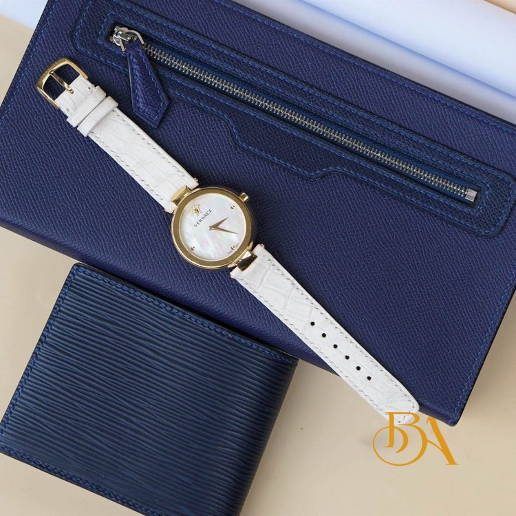 Dây da cá sấu Himalaya cao cấp cho đồng hồ Versace, Michael Kors AL101