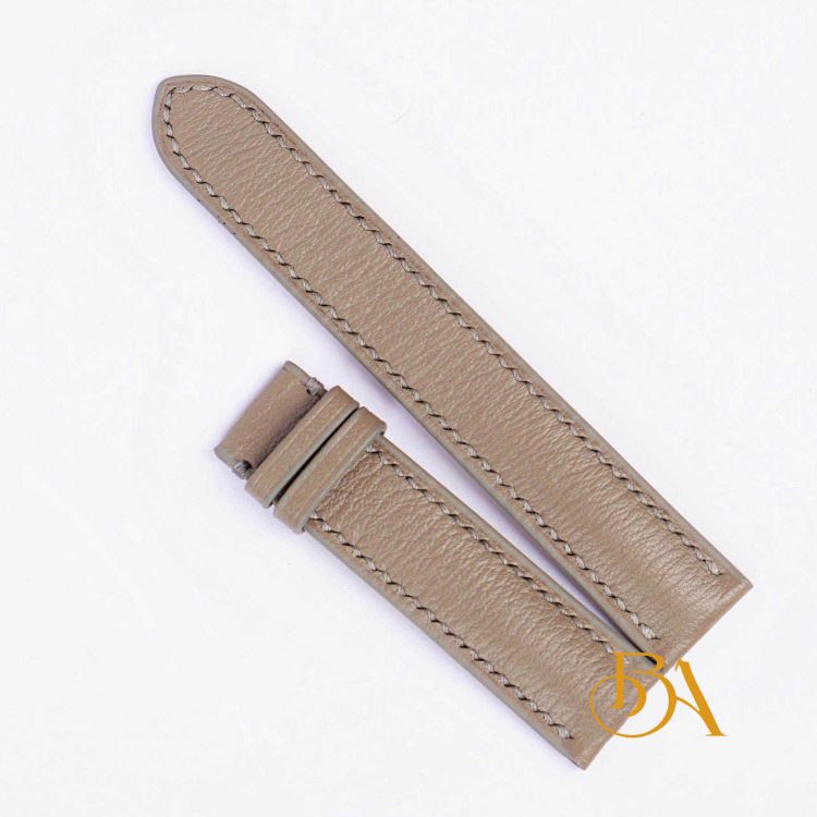 Dây đồng hồ da dê Alran Chevre Sully màu xám cát GO103