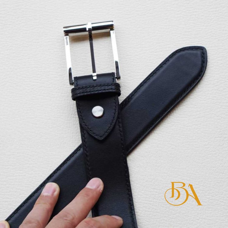 Thắt lưng da Nappa màu đen