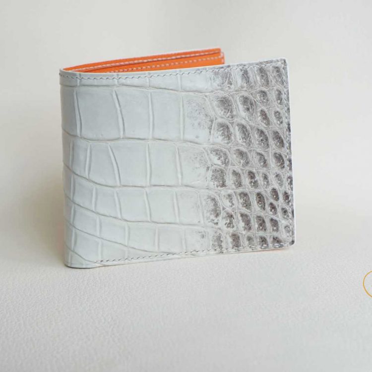 Ví da cá sấu Himalaya Handmade, bóp nam da cá sấu thật nhập khẩu AWL101
