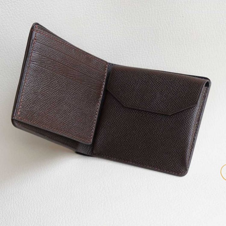 Ví da bê chế tác thủ công, chất liệu da bê Epsom nhập khẩu CWL109