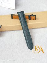 Moss Green Epsom leather watch band – Quick release watch strap handcrafted (1)