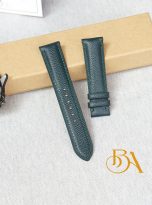 Moss Green Epsom leather watch band – Quick release watch strap handcrafted (7)