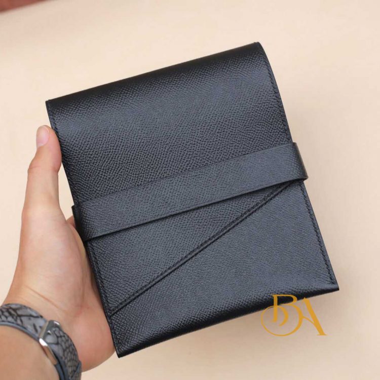 Bao bút da Epsom màu đen