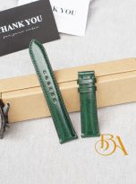 day dong ho da Shell Cordovan nhap khau – day dong ho co chot thong minh Handmde mau xanh reu (3)