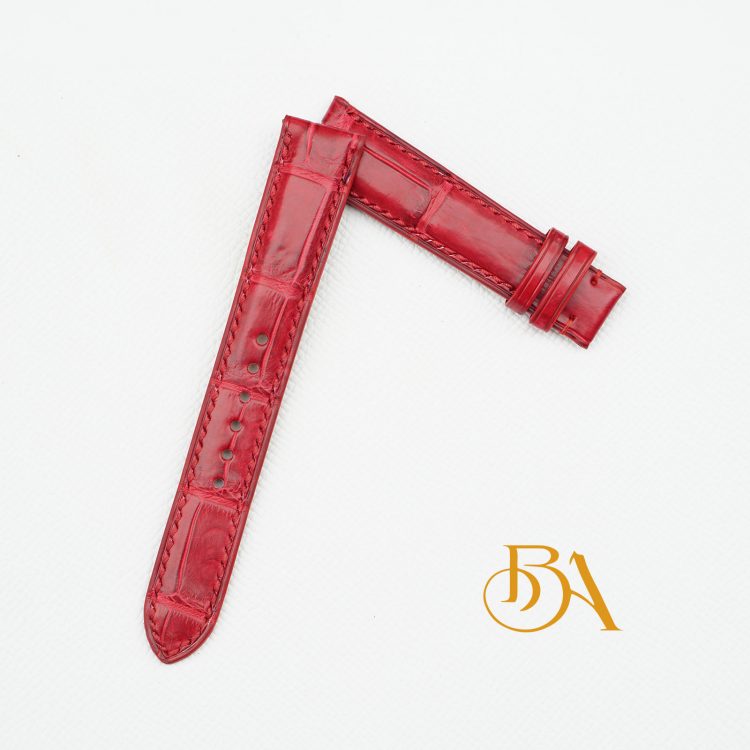 Dây đồng hồ da cá sấu Handmade, dây da cá sấu nhập khẩu AL116