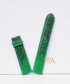 Dây đồng hồ da Kỳ Đà nhập khẩu, dây da Kỳ Đà Handmade xanh Green LI104