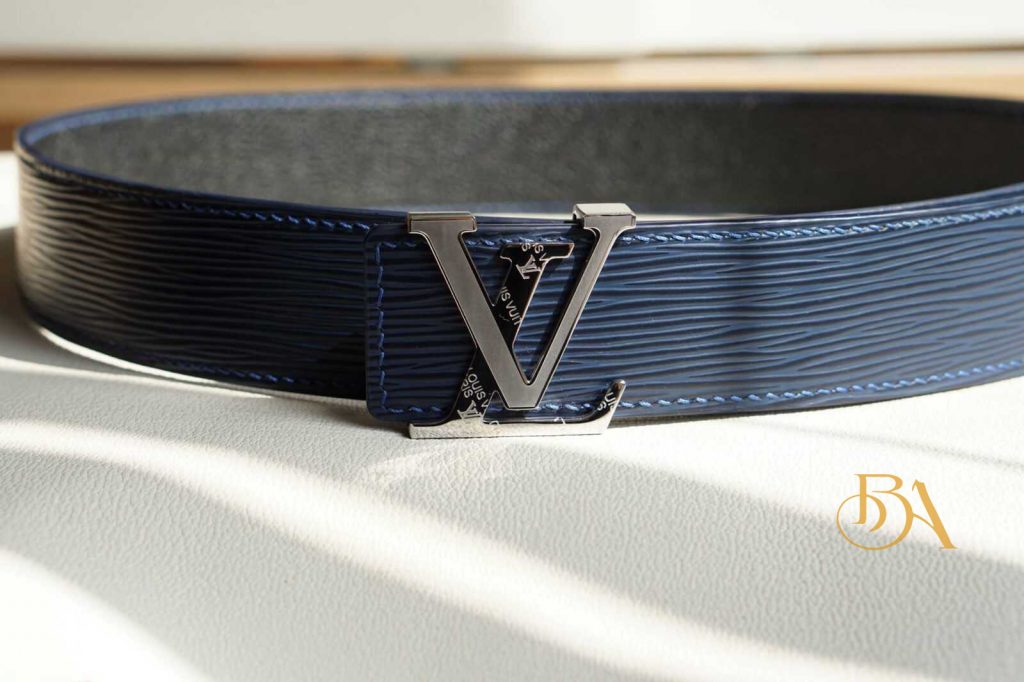 Thắt lưng da Epi màu xanh navy