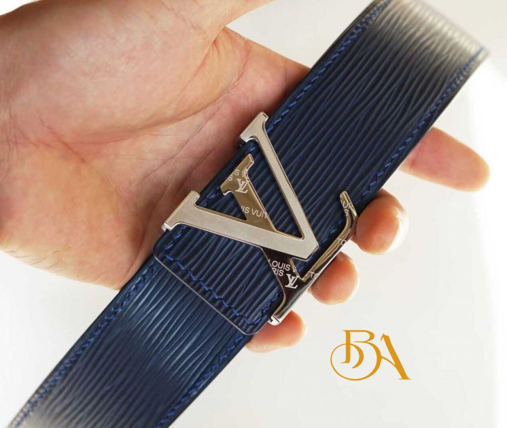 Thắt lưng da Epi xanh navy cao cấp mặt khoá Louis Vuitton