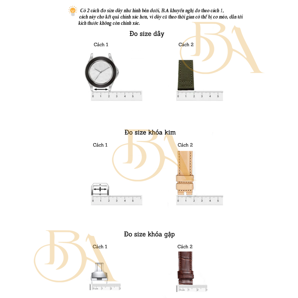 Cách đo size dây đồng hồ