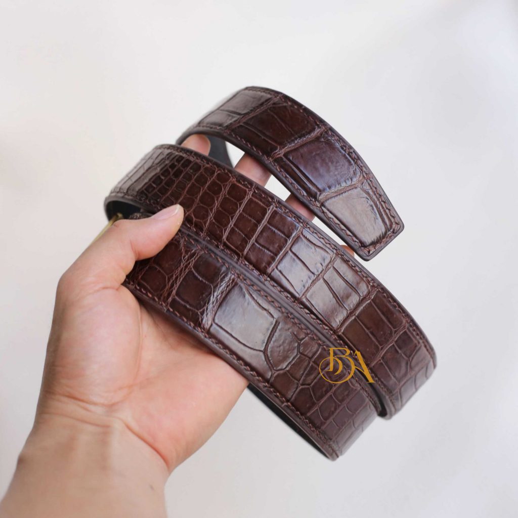 Thắt lưng nam handmade da cá sấu