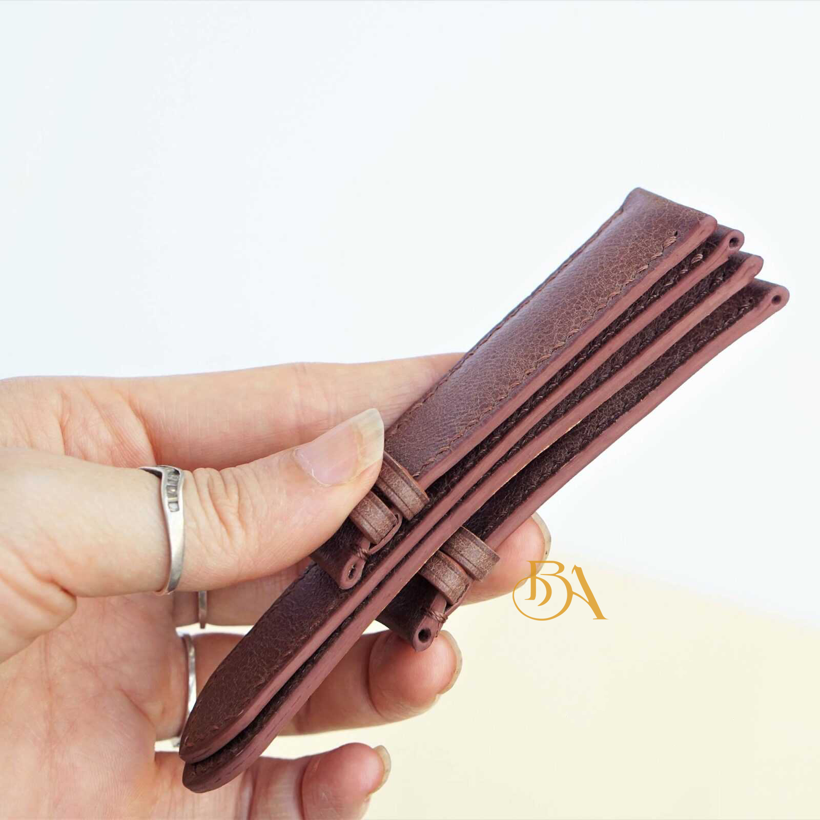 Dây đồng hồ da bò Handmade