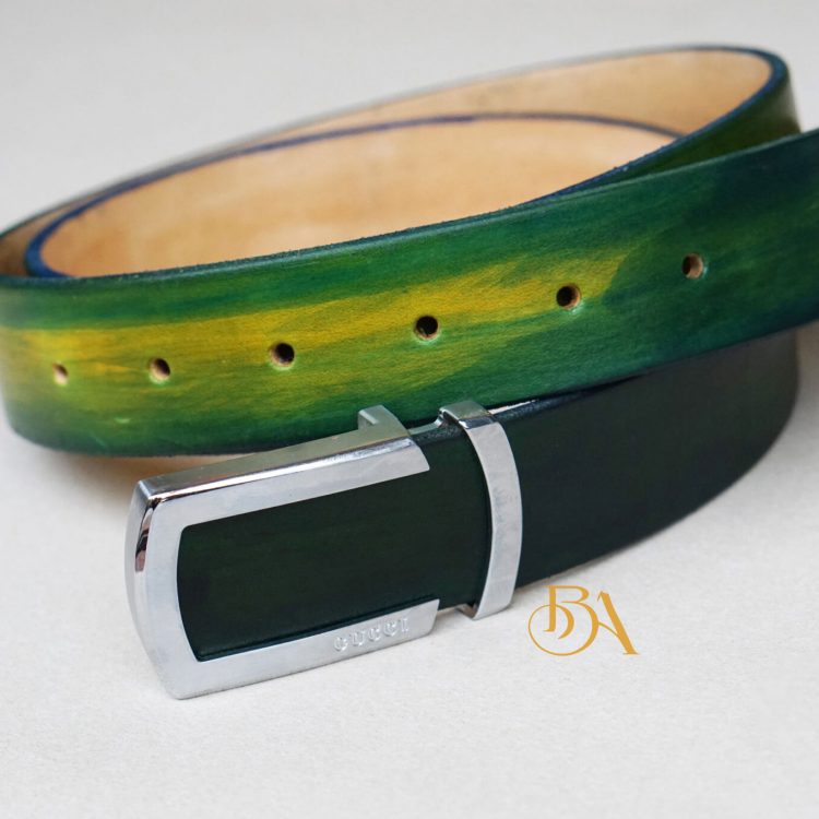 Thắt lưng da bò phong cách patina