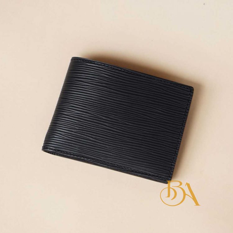 Ví nam dáng ngang da Epi nhập khẩu, ví da bò Handmade màu đen CWL139