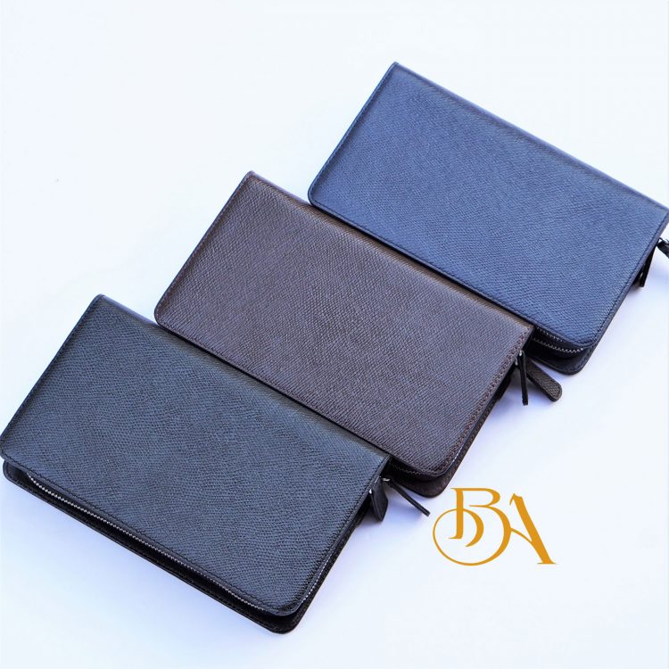Clutch Da Bò Thời Trang Màu Đen. Clutch Cầm Tay Da Epsom M081