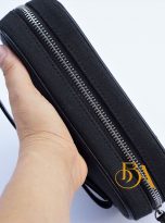 Clutch da bo Nappa mau den phoi vai Canvas (10)