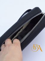 Clutch da bo Nappa mau den phoi vai Canvas (12)