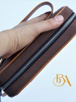 Clutch da bo Nappa mau nau phoi vai Canvas (8)