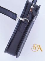 Tui deo cheo da bo caro xanh navy phoi den (14)