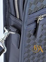 Tui deo cheo da bo caro xanh navy phoi den (5)