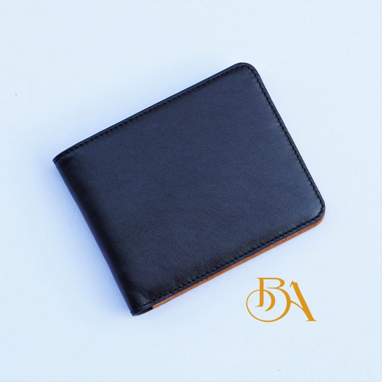 Ví Da Bò Nhập Khẩu Màu Đen. Ví Da Bò Nam Dáng Ngang M010