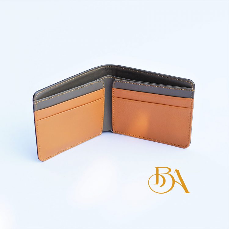 Ví Da Bò Nhập Khẩu Màu Ghi. Ví Da Bò Nam Dáng Ngang M007