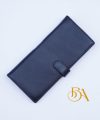 Ví Da Bò Cầm Tay Màu Xanh Navy. Ví Dài Da Thật M066