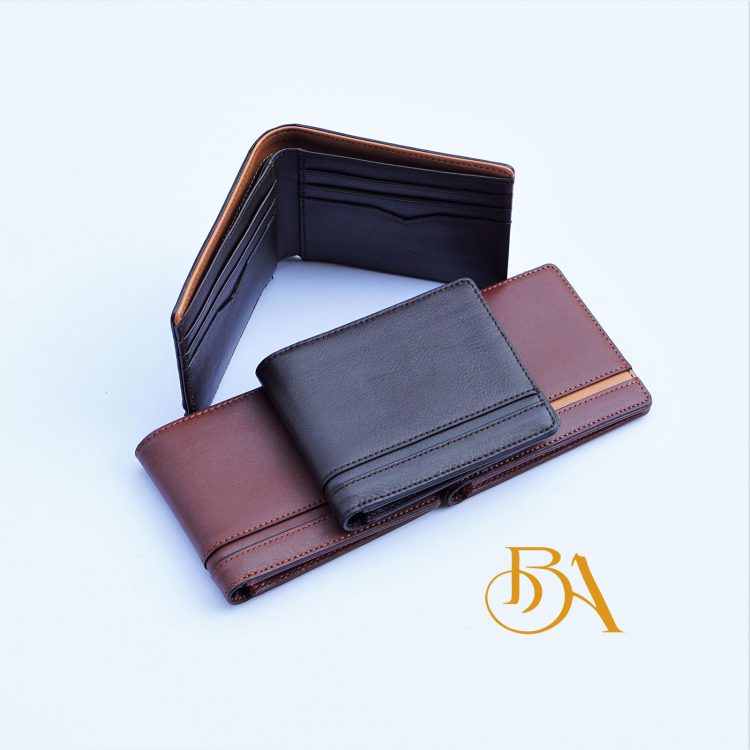 Ví Da Bò Nhập Khẩu Màu Nâu. Ví Nam Da Thật Dáng Ngang M074