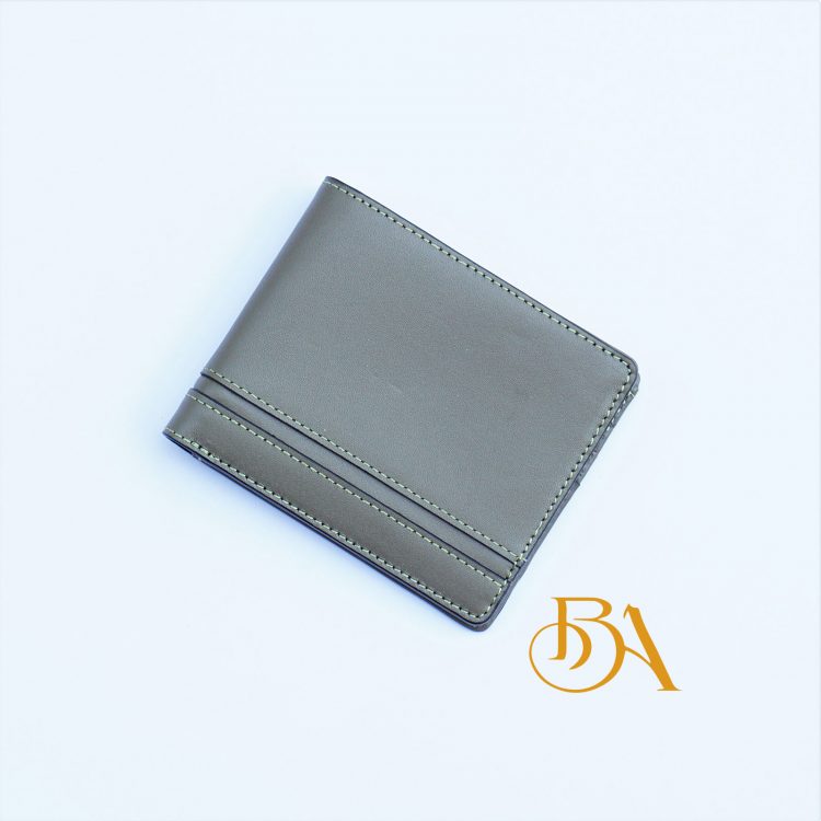 Ví Da Bò Nhập Khẩu Màu Xanh Oliu. Ví Nam Da Thật Dáng Ngang M077