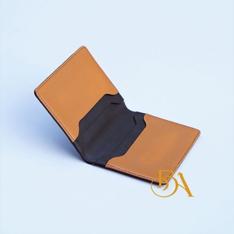 Ví Đựng Thẻ Da Bò Màu Nâu Đậm. Ví Name Card Da Bò Nappa M056