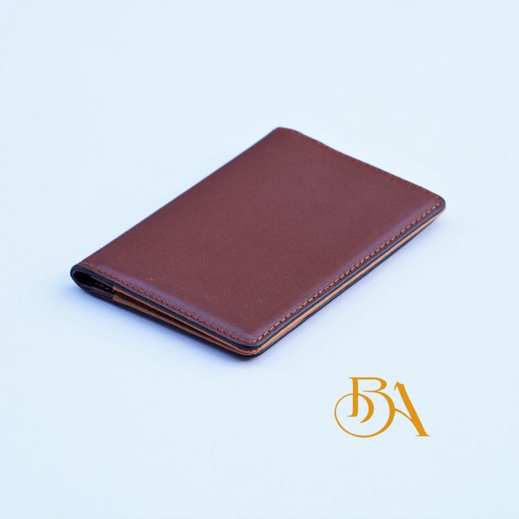 Ví Đựng Thẻ Da Bò Màu Nâu Đỏ. Ví Name Card Da Bò Nappa M055