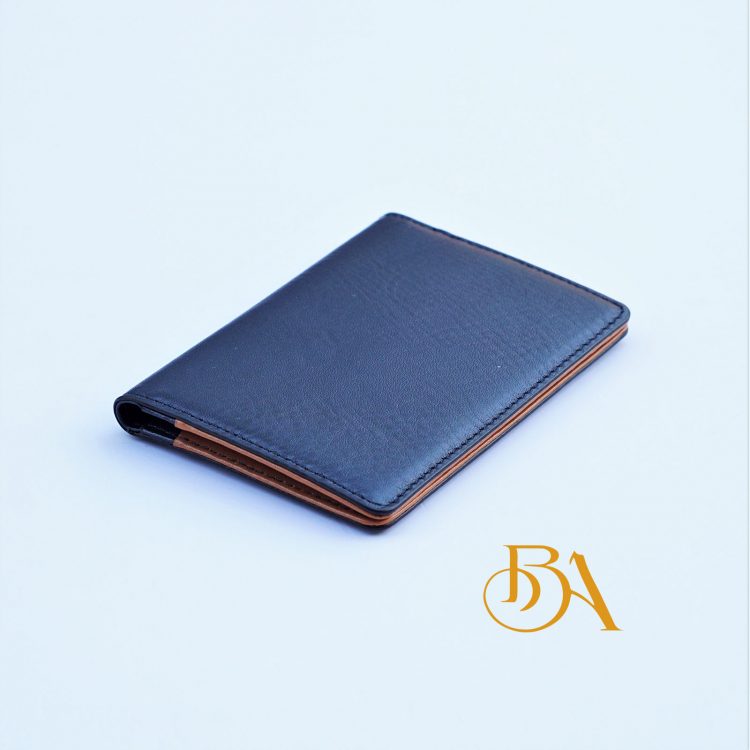 Ví Đựng Thẻ Da Bò Màu Xanh Navy. Ví Name Card Da Bò Nappa M057