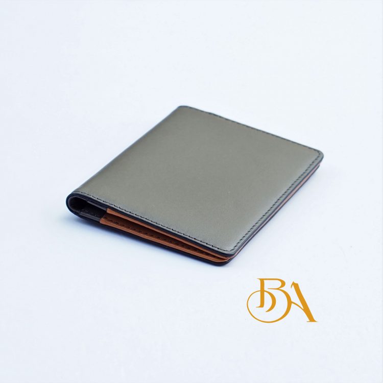 Ví Đựng Thẻ Da Bò Màu Xanh Oliu. Ví Name Card Da Bò Nappa M053