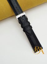 black hatch grain calfskin watch strap – quick release watch band (1)