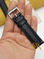 black hatch grain calfskin watch strap – quick release watch band (2)