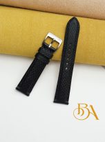 black hatch grain calfskin watch strap – quick release watch band (4)