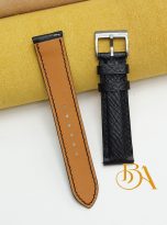 black hatch grain calfskin watch strap – quick release watch band (7)