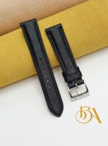 black hatch grain calfskin watch strap – quick release watch band (8)