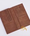 Ví cầm tay da bò Tuscany màu nâu, ví dài da bò vintage Handmade CWL152