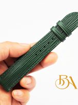 Dark-green-epi-leather-watch-strap