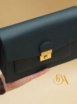 clutch cam tay da be Epsom Haas xanh reu (5)