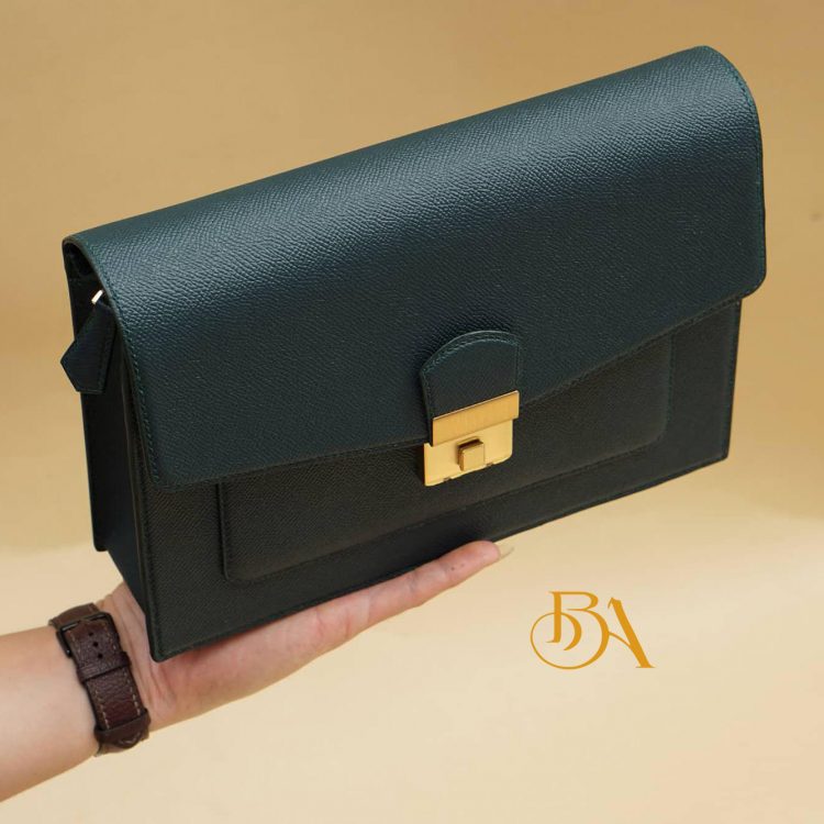 Clutch cầm tay da bò Epsom cao cấp