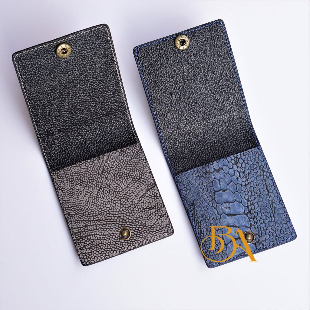 Ví đựng card da chân đà điểu