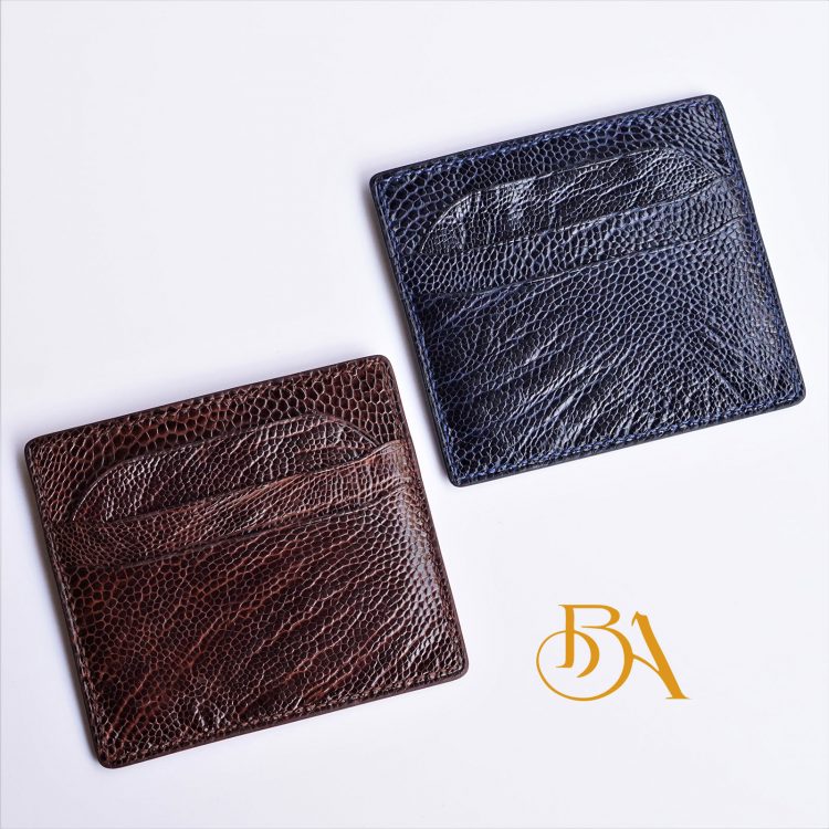 Ví đựng card da chân đà điểu