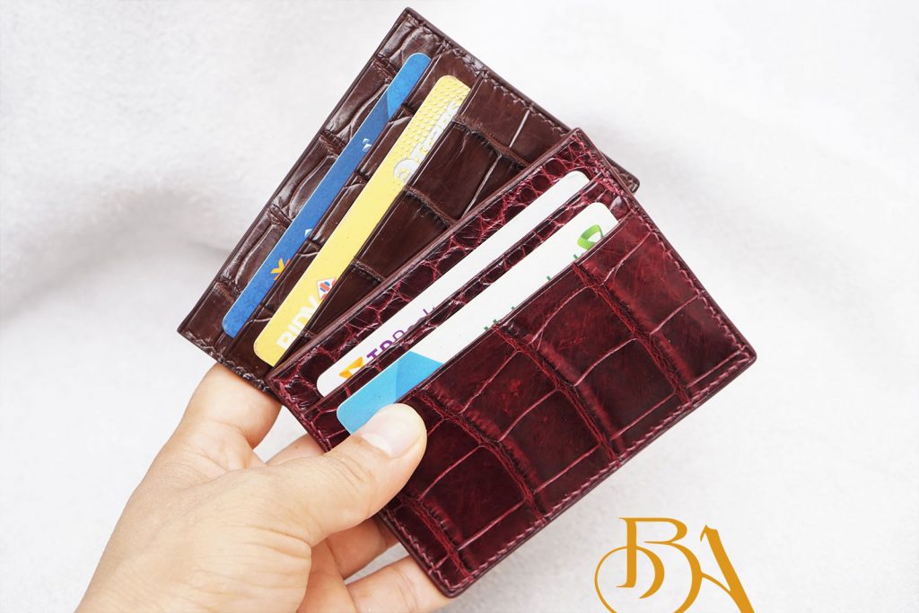 Ví card da cá sấu handmade
