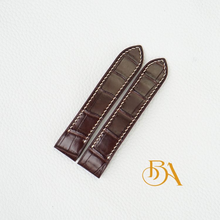 Dây da cá sấu cho đồng hồ Cartier, dây đồng hồ Cariter cá sấu Pháp AL130