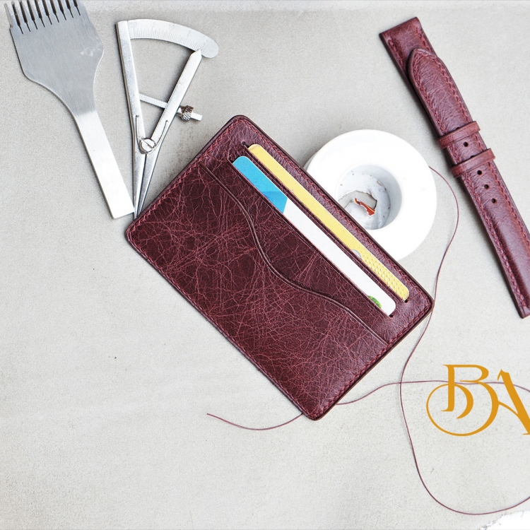 Ví card da bò Tuscany nhập khẩu