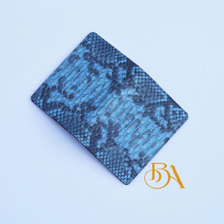 Ví Đựng Thẻ Da Trăn. Ví Name Card Da Trăn Màu Xanh M092